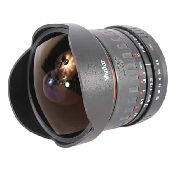 Vivitar 7mm f/3.5 Series 1 Fish-Eye CS Manual APS-C Lens for Canon EF-S Mount, Black 