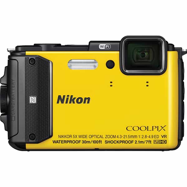 Nikon Coolpix AW130 Waterproof Underwater Digital Camera, Yellow {16MP}