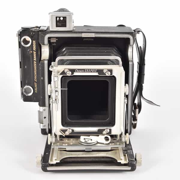Graflex 2X3 Crown Graphic Camera with Side Rangefinder, Top Viewfinder, Graflok Back