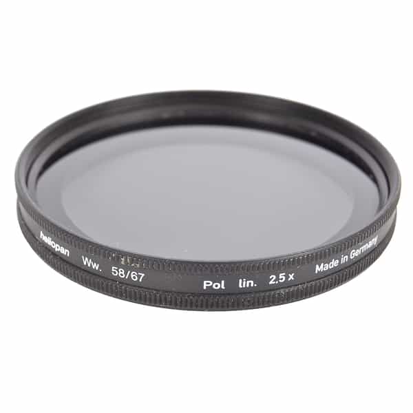 Heliopan 58mm Ww. 58/67 Pol Lin 2.5X Linear Polarizing Filter With Numbered Dial  