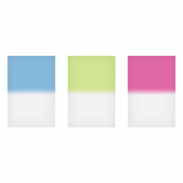 LEE Filters 4X6 Inch Graduated Hard Pale Tint Pink 1, Cyan 1, Green 1 Filter Set 