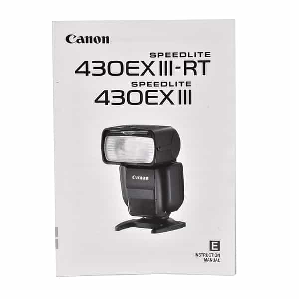 Canon Speedlite 430EXIII-RT/430EXIII Instructions