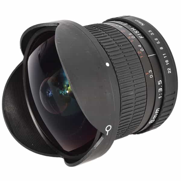 Miscellaneous Brand 8mm f/3.5 Fisheye Aspherical CS Manual Focus APS-C Lens for Nikon F-Mount