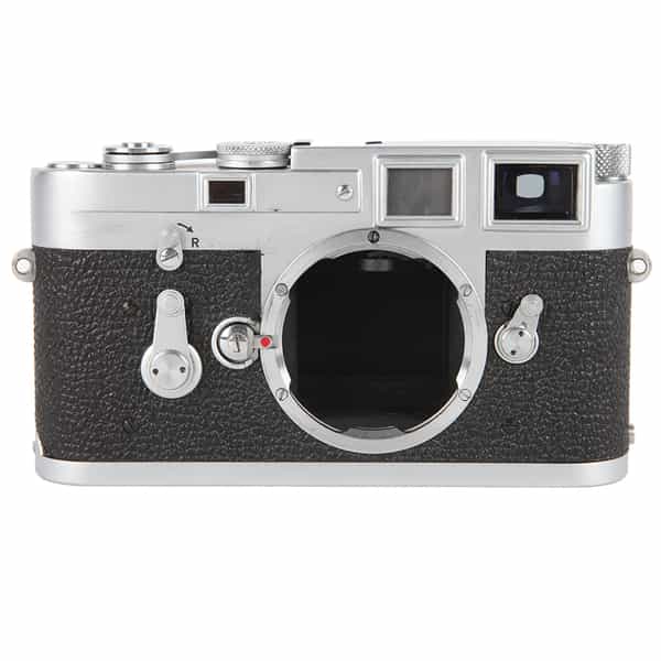 Leica M3 Single Stroke Preview Lever with Hot Shoe Added, 35mm Rangefinder Camera Body, Chrome