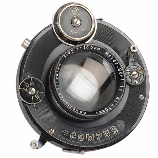 Meyer-Gorlitz 135mm (13.5cm) f/4.5 Anastigmat Trioplan Dial Compur BT (42 MT) 4X5 Lens 