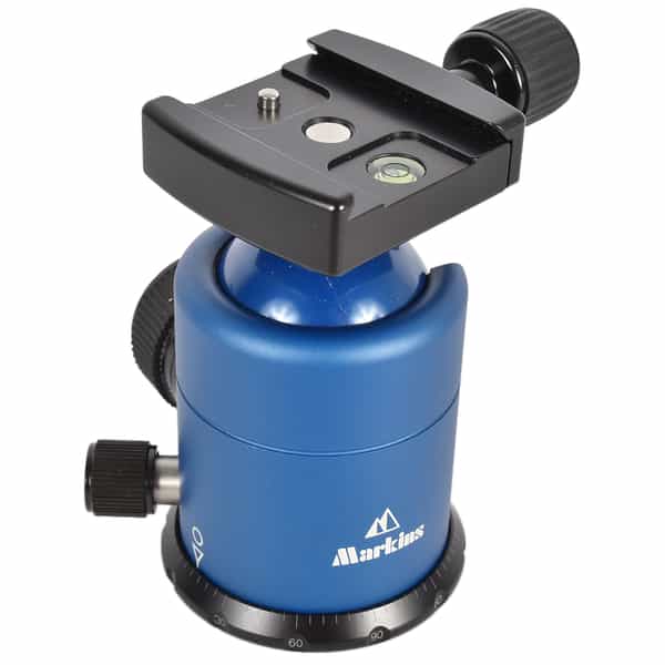 Markins Q-Ball M10 Ball Head with Knob Release Quickshoe, Blue (Requires Quick Release Plate)