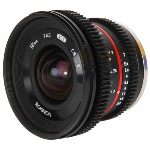 Rokinon Cine 12mm T2.2 NCS CS E Manual Lens for Sony E-Mount, Black {67} 
