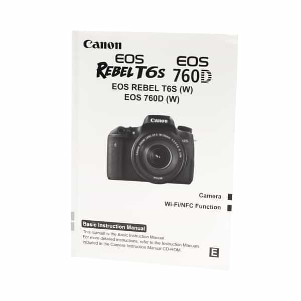 Canon EOS Rebel T6S (W)/EOS 760D (W) Instructions