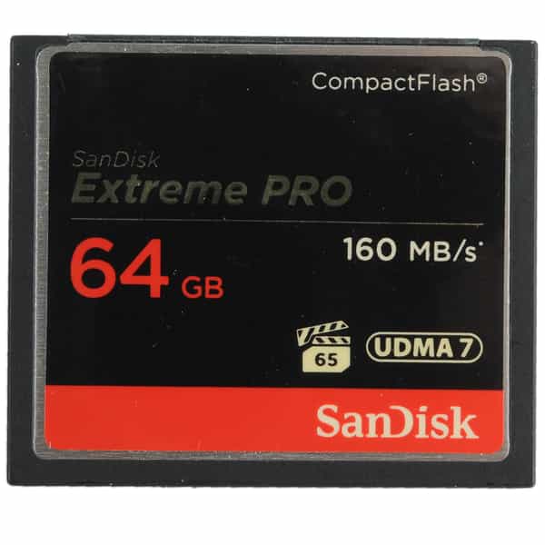 SanDisk Extreme PRO 64GB Compact Flash [CF] 160 MB/s UDMA 7 Memory Card