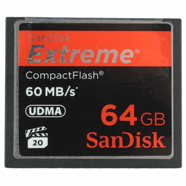 SanDisk Extreme 64GB Compact Flash [CF] 60MB/s UDMA Memory Card