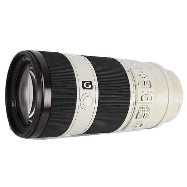 Sony FE 70-200mm f/4 G OSS AF E-Mount Lens, White {72} without Tripod Foot (SEL70200G)