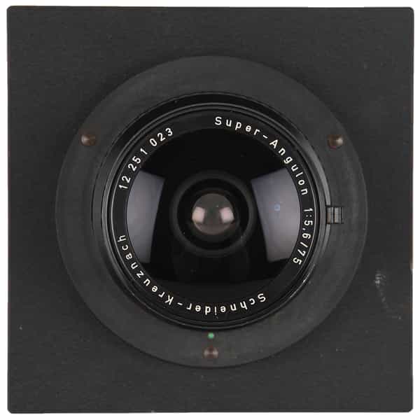 Schneider-Kreuznach 75mm f/5.6 Super-Angulon Sinar DB Mount 4X5 Lens (Early) 