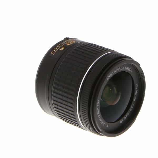 Nikon AF-P Nikkor 18-55mm f/3.5-5.6 G VR Autofocus Lens, Black {55} KEH Camera