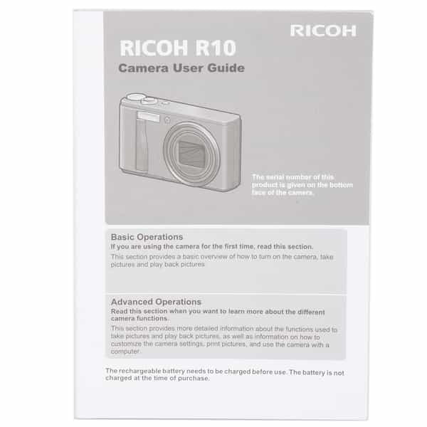 Ricoh R10 Instructions