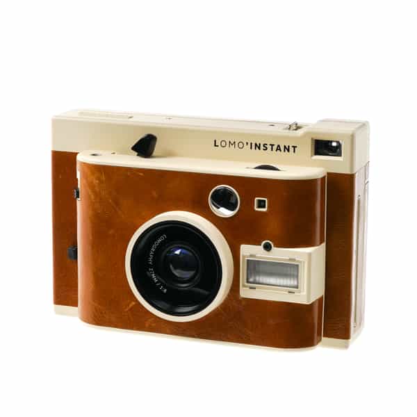 Lomography Lomo'Instant Sanremo Edition Instant Film Camera with 27mm f/8 Lens, Brown 