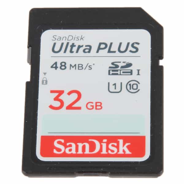 SanDisk Ultra Plus 32GB SDHC 48 MB/s UHS-1, Class 10 Memory Card 