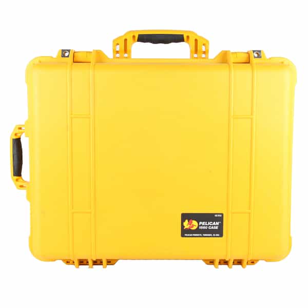 Pelican #1560 Roller Case with Dividers, Yellow, 22.06x17.93x10.43\