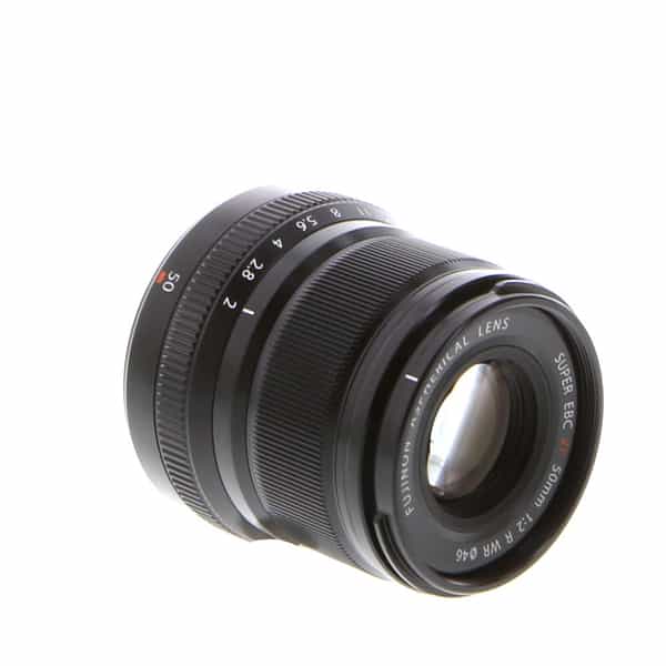 Fujifilm XF 50mm f/2 R WR Fujinon APS-C Lens for X-Mount, Black {46} - With  Caps, Hood - EX+