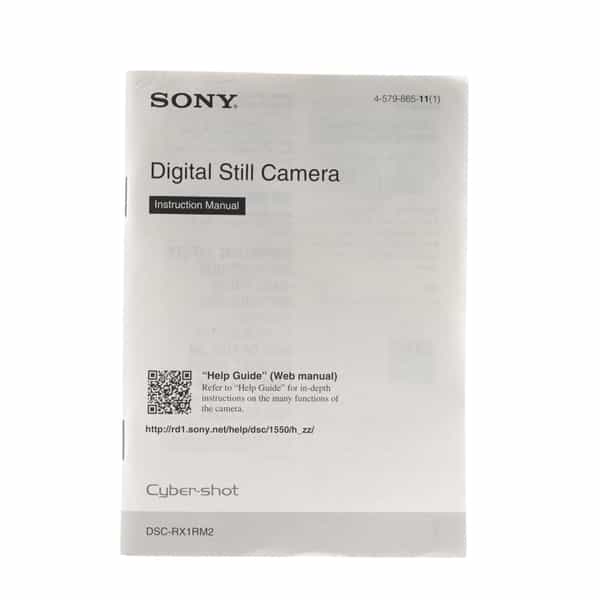Sony RX1RM2 Instructions
