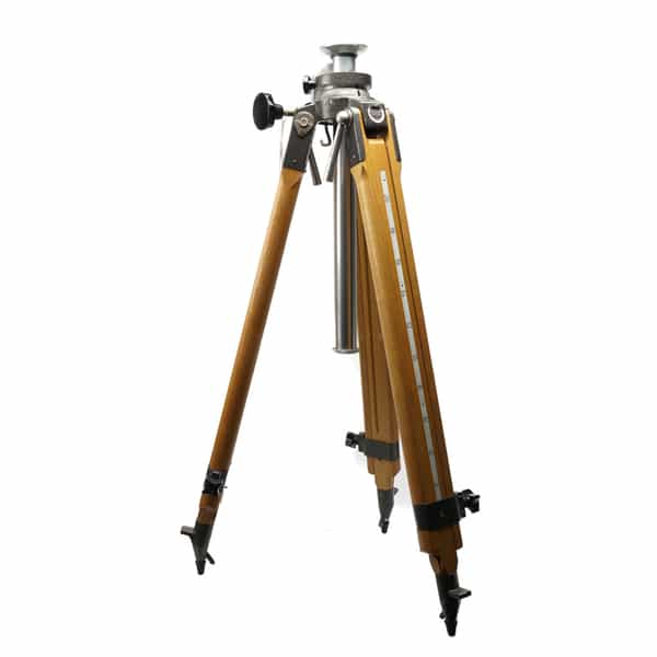 Bromwell Wooden Tripod Legs with Geared Leveling Center Column, 2-Section, 38-70.5\