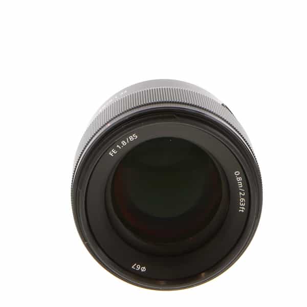 Sony FE 85mm f/1.8 Full-Frame Autofocus Lens for E-Mount, Black {67}  SEL85F18 - With Caps, Case, Hood - LN-