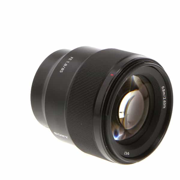 Sony FE 85mm f/1.8 Full-Frame Autofocus Lens for E-Mount, Black {67}  SEL85F18 - With Caps, Hood - EX+