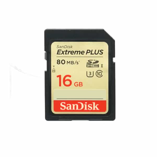 Sandisk 16GB 80 MB/s Class 10 UHS 3 Extreme Plus SDHC I Memory Card 