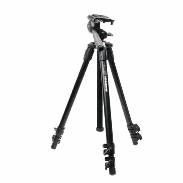 Manfrotto 190XDB Aluminum 3-Section Tripod with Fixed 3-Way Head, Black 25-61.4\