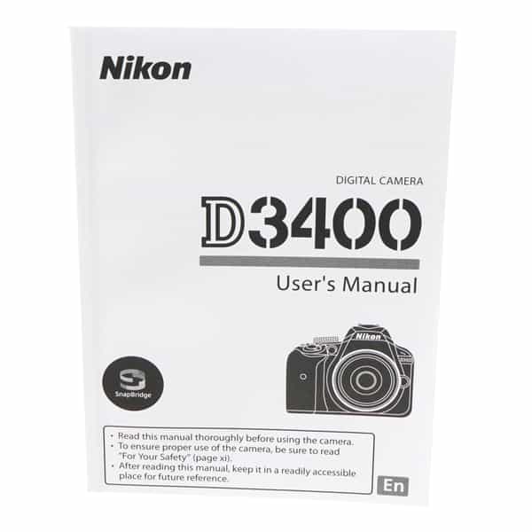 Nikon D3400 Instructions
