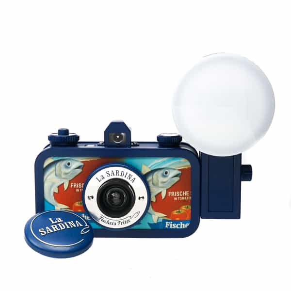 Lomography La Sardina Fischers Fritze Edition 35mm Camera with Flash, Blue