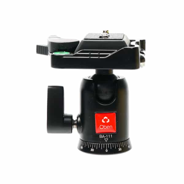 Oben BA-111 Single Lever Tripod Ball Head with RP-10 Quick Release Plate and 3/8\