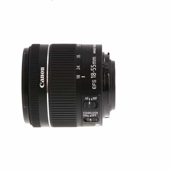 Canon EF-S 18-55mm f/4-5.6 IS STM Autofocus APS-C Lens, Black {58 