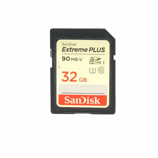 SanDisk Extreme Plus 32GB SDHC 90 MB/s UHS-I, U3, Class 10 Memory Card