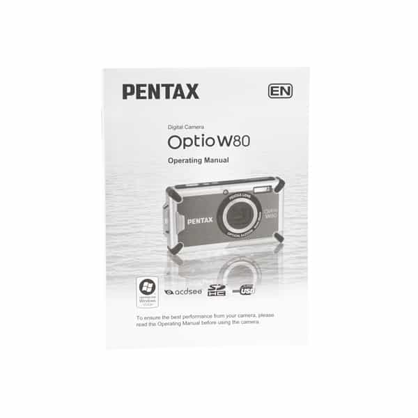Pentax Optio W80 Instructions