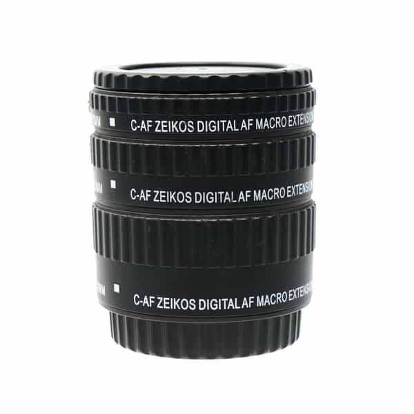 Zeikos Extension Tube Set 13, 21, 31mm C-AF With Electrical Contacts, for Canon EOS EF/EF-S Mounts 