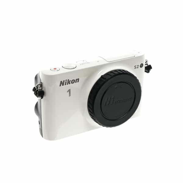 Nikon 1 S2 Mirrorless Digital Camera, White {14.2MP} with 11-27.5mm f/3.5-5.6 Lens, White {40.5}