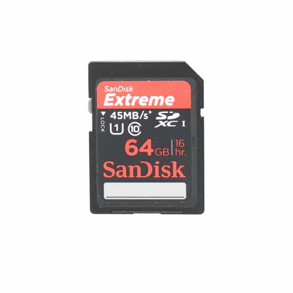 SanDisk Extreme 64GB SDXC 45MB/s Class 10 UHS 1 I Memory Card