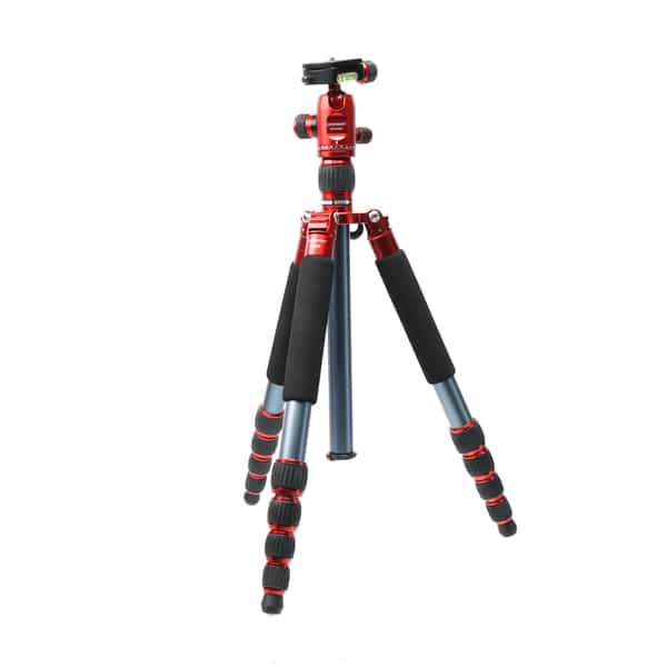 Promaster XC525 Aluminum Tripod with Ball Head, 5-Section, Red, 15.5-59