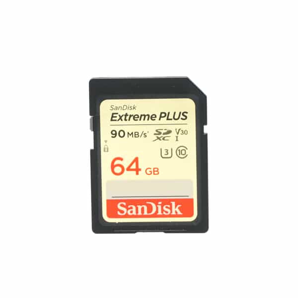 SanDisk Extreme Plus 64GB SDXC 90MB/s UHS-I U3 Class 10 Memory Card