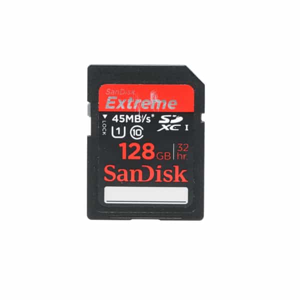 SanDisk Extreme 128GB SDXC 45MB/s UHS-I U1 Class 10 Memory Card