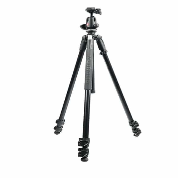 Manfrotto 290 XTRA Aluminum 3-Section Tripod with 496RC2 Ball Head, Black, 27.8-66.9\