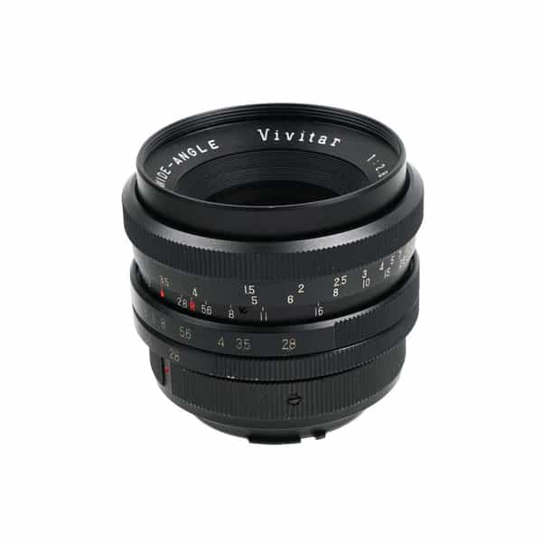 Vivitar 35mm F/2.8 Preset Aperture Manual Focus Lens, Black with T-Mount Adapter For Minolta SR Mount {52}