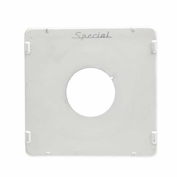 Graflex Graphic Press 4X5 35 Hole Chrome Special Notched Lens Board