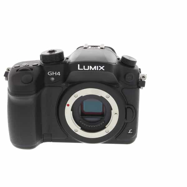 Panasonic Lumix DMC-GH4 Mirrorless MFT (Micro Four Thirds) Camera Body,  Black {16MP} with V-Log L Upgrade - With Battery & Charger - EX+