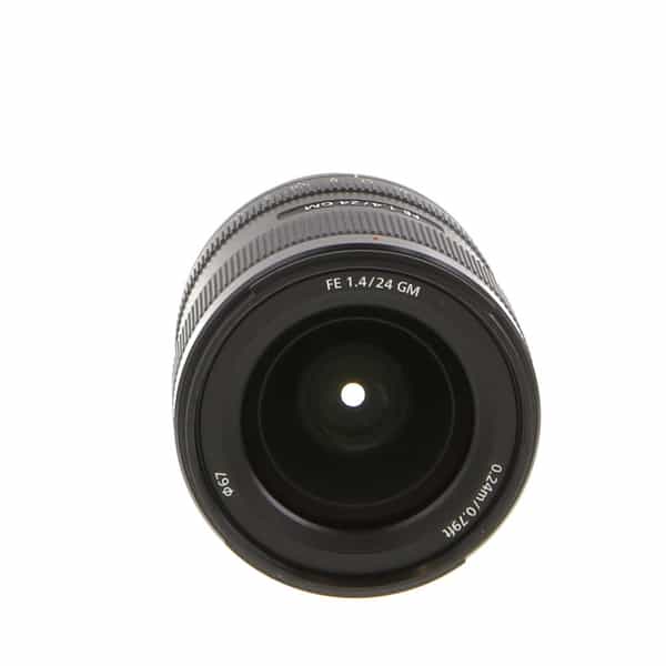 Sony FE 24mm f/1.4 GM Full-Frame Autofocus Lens for E-Mount, Black {67}  SEL24F14GM - With Caps, Case, Hood - LN-