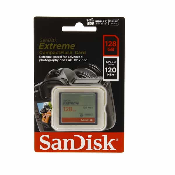 Sandisk 128gb 120 Mbs Udma 7 Extreme Compact Flash Cf Memory Card At