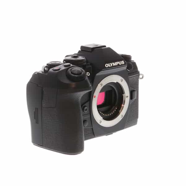 Olympus OM-D E-M1 Mark Mirrorless MFT Thirds) Camera Body, Black {20.4MP} with FL-LM3 Flash KEH Camera