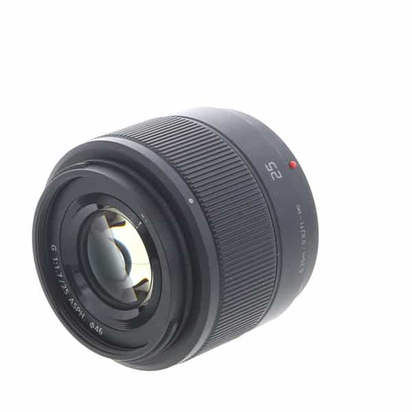 Afgeschaft item Vermeend Panasonic Lumix G 25mm f/1.7 ASPH. Autofocus Lens for MFT (Micro Four Thirds),  Black {46} without Decoration Ring at KEH Camera