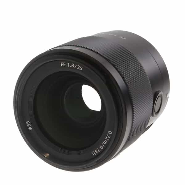 Sony FE 35mm f/1.8 Full-Frame Autofocus Lens for E-Mount, Black {55}  SEL35F18F - With Caps, Hood - LN-