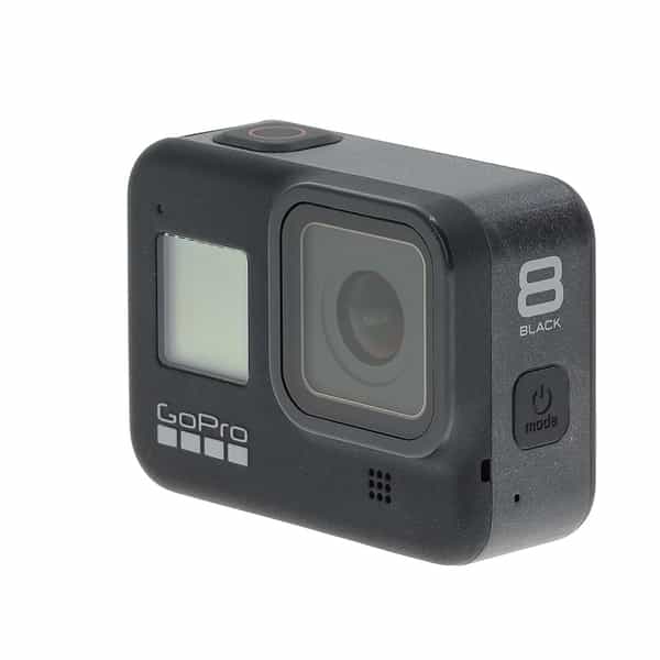 GoPro HERO8 Black Digital Action Camera {4K60/12MP} Waterproof to 33 ft. -  With Battery, Thumb Screw, Mounting Buckle, Curved Adhesive Mount, USB A To 